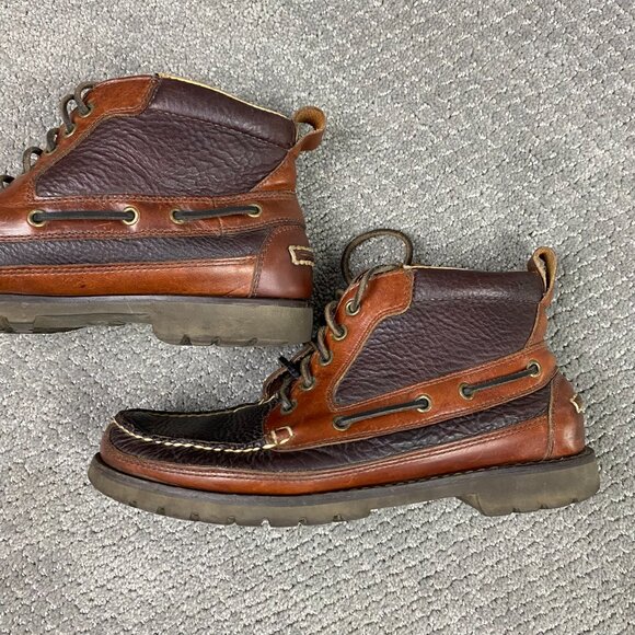 LL Bean Allagash Bison Chukka Boots Men's 9 D Brown Leather 0FCH1 OFCH1 - Picture 4 of 16